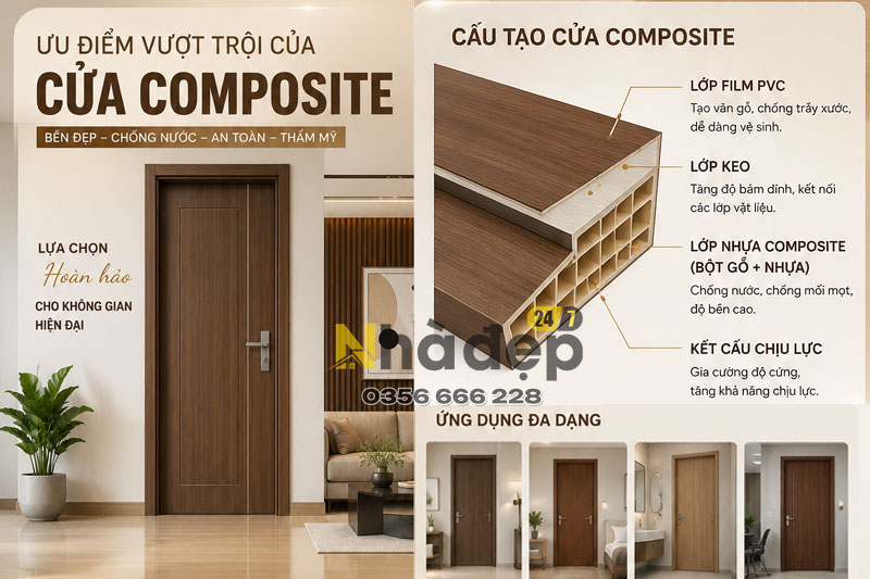 Vì sao cửa composite lại lên ngôi - Ưu điểm là gì?
