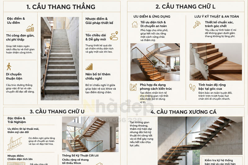 6 Mẫu cầu thang phù hợp cho nhà phố