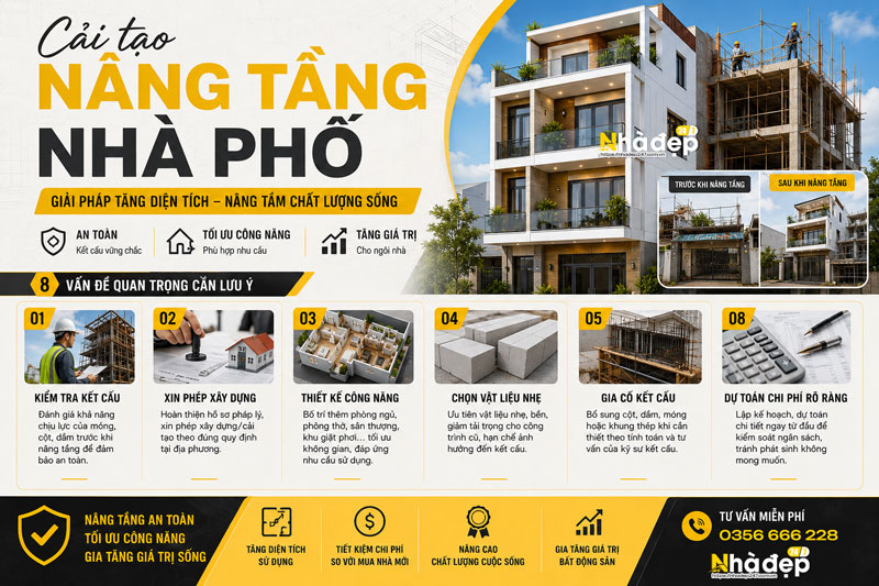 Cải tạo chồng tầng và những điều cần lưu ý