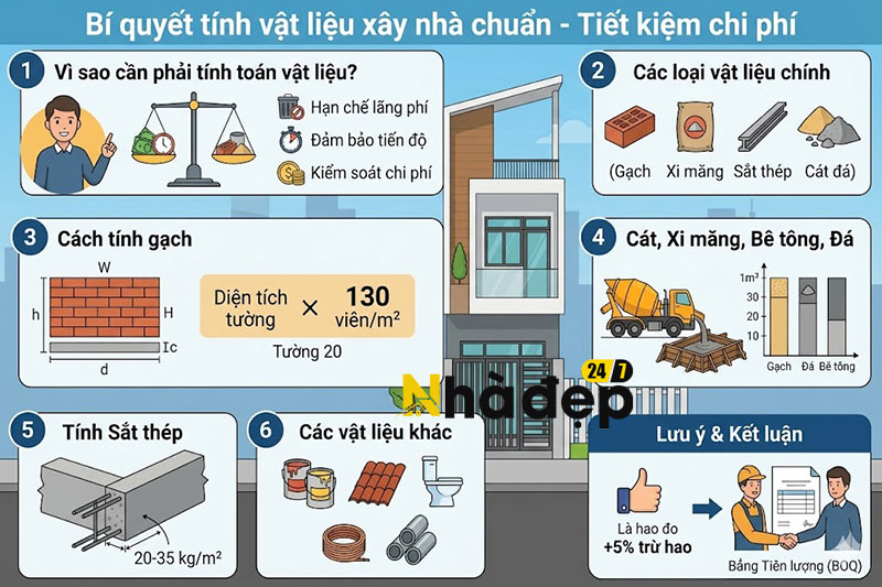 Công thức tính vật liệu khi xây nhà chuẩn