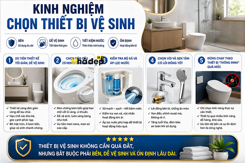 Kinh Nghiệm Chọn Thiết Bị Vệ Sinh