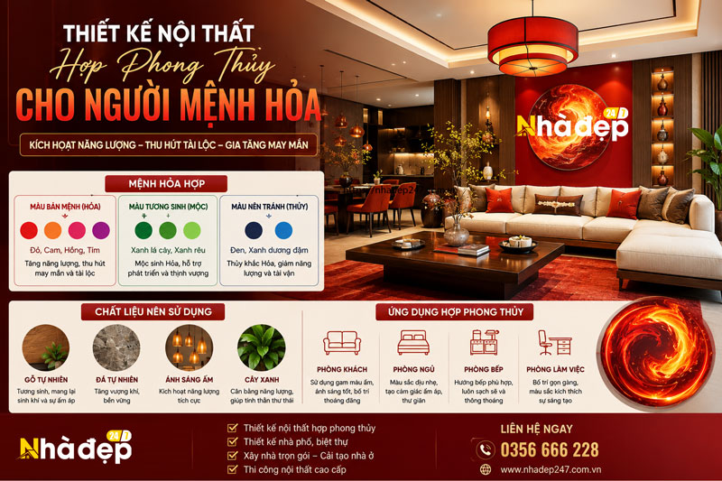 Thiết Kế Nội Thất Cho Người Mệnh Hỏa - Chuẩn Phong Thủy