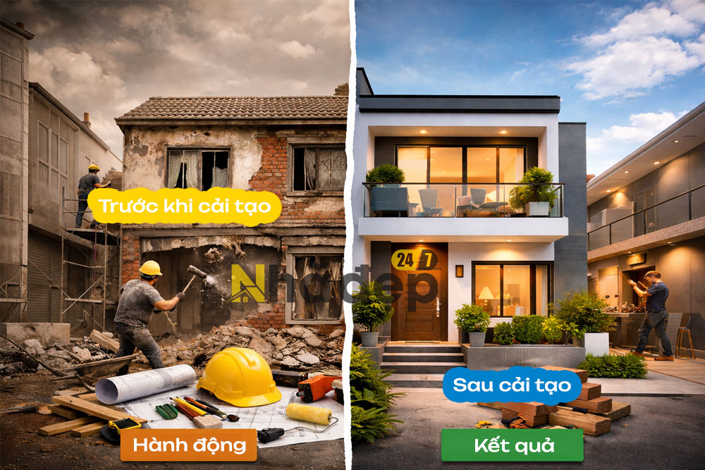 Kinh nghiệm cải tạo nhà phố ĐẸP & TIẾT KIỆM