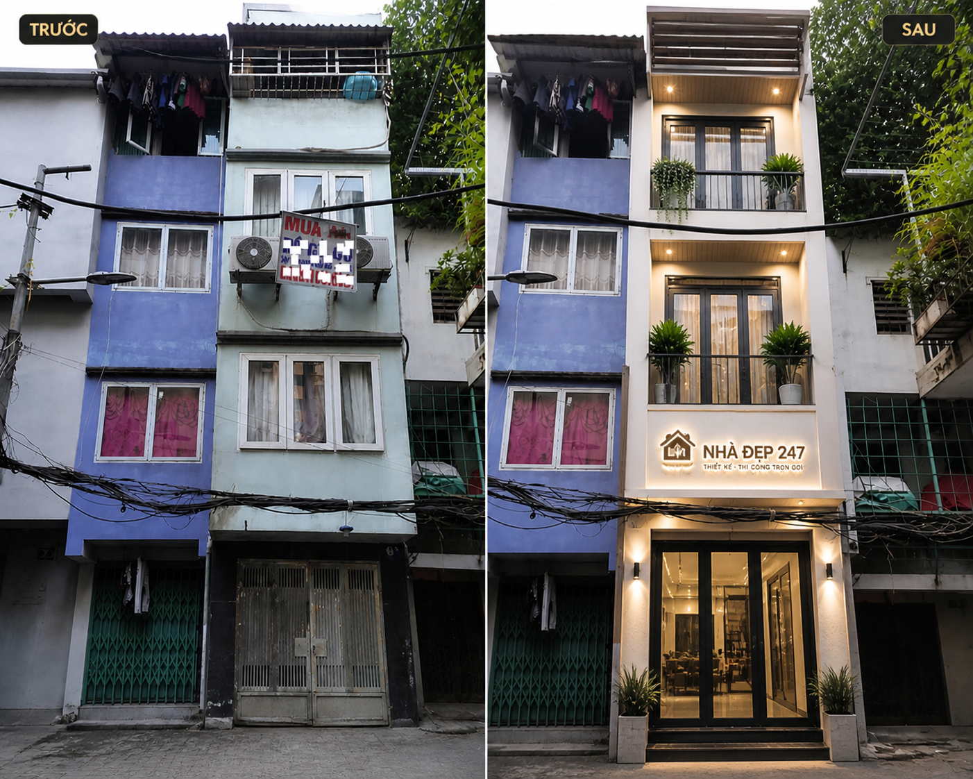 Giải pháp cải tạo nhà phố diện tích nhỏ trong ngõ hẹp ở Hà Nội