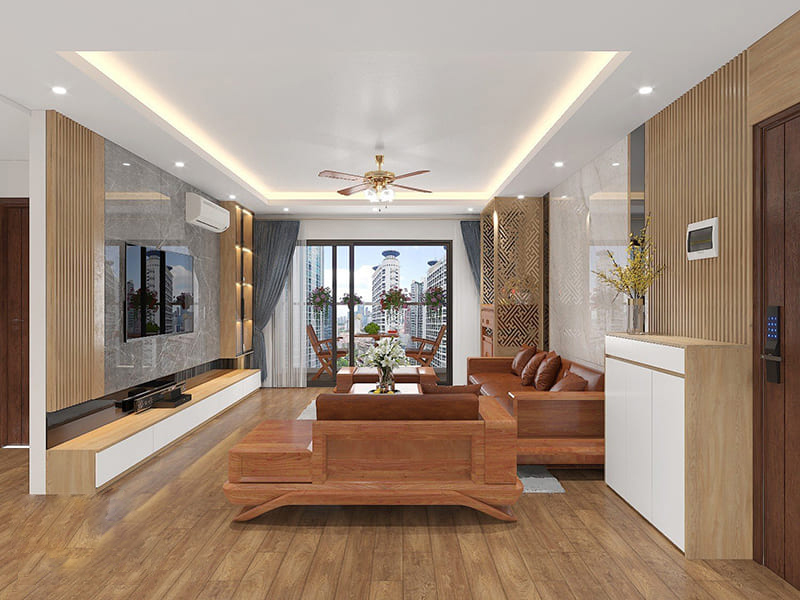 Cải tạo phòng khách căn hộ 130m2 tại FLC Complex