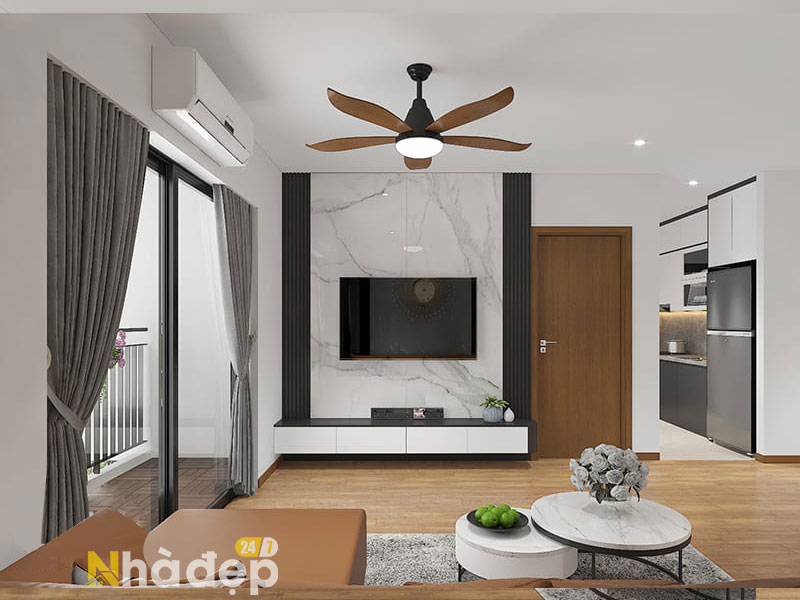 Cải tạo và thi công hoàn thiện nội thất căn hô 90m2-12
