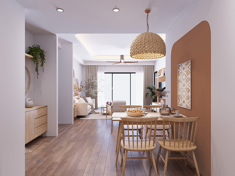 Thiết kế và thi công cải tạo căn hộ 68m2