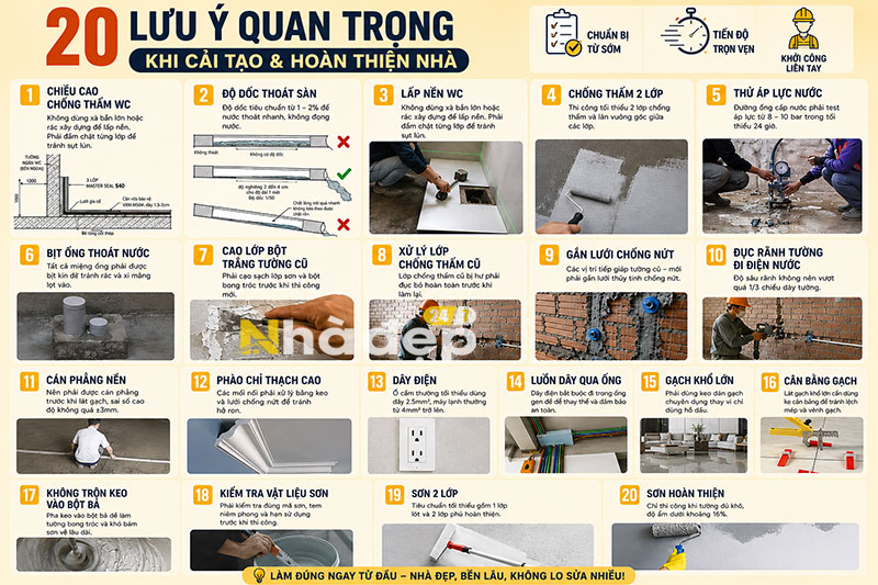 20 lưu ý quan trọng