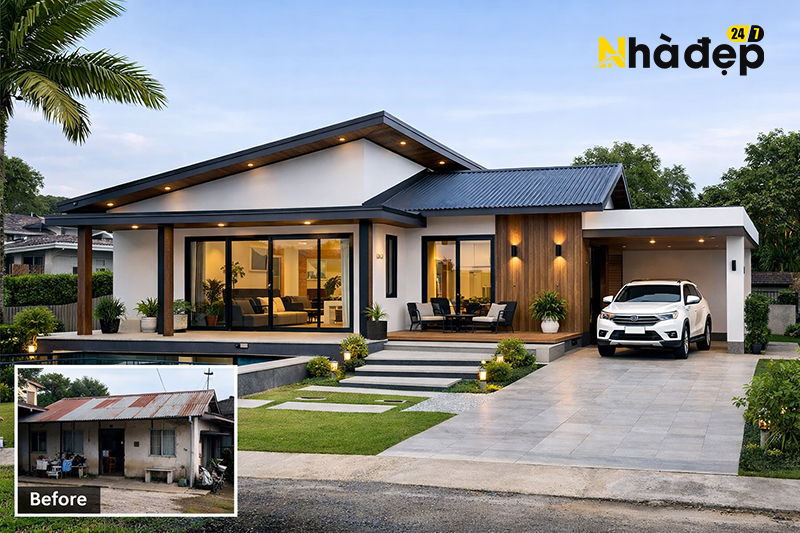 Cải tạo sửa chữa nhà cấp 4 cũ thành nhà mới