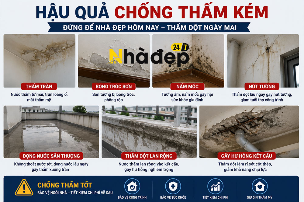 Hậu quả của việc chống thấm kém