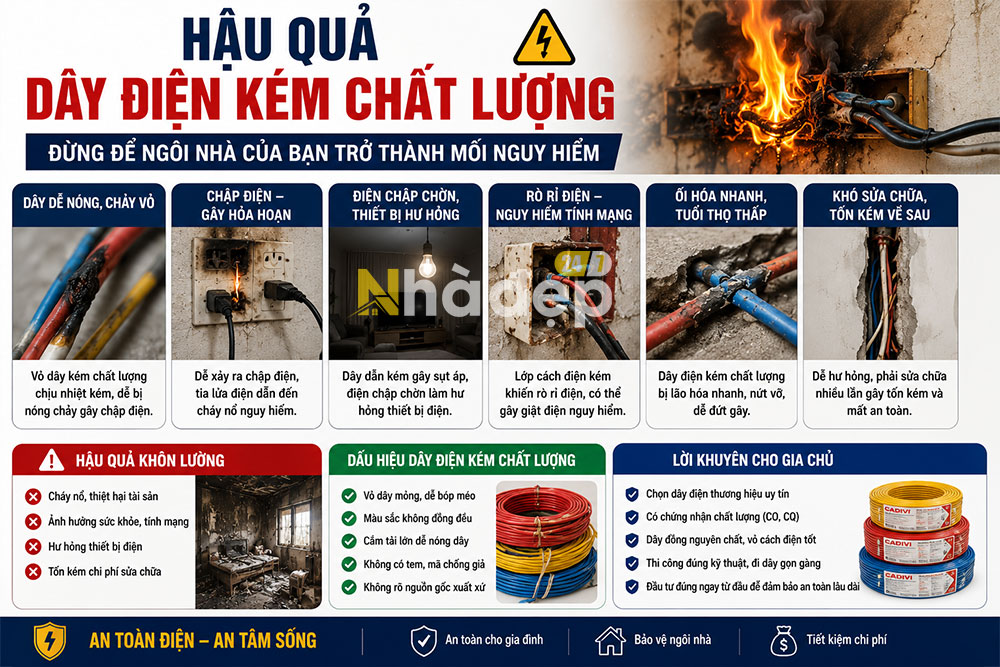 Hậu quả của việc lựa chọn các thiết bị điện kém chất lượng
