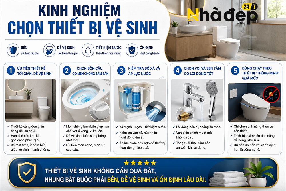 Kinh nghiệm chọn mua thiết bị vệ sinh