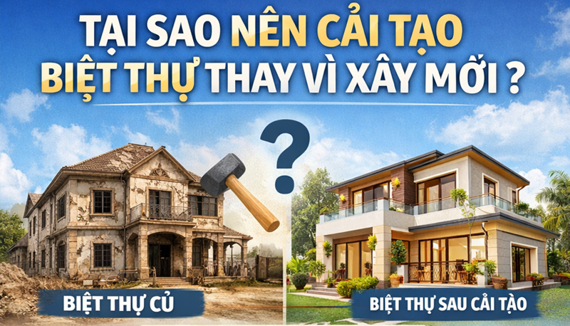 Tại sao nên cải tạo biệt thự thay vì xây mới