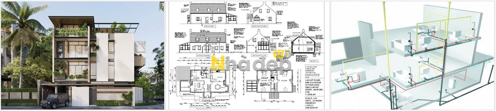 Bộ thiết kế đầy đủ trước khi làm nhà